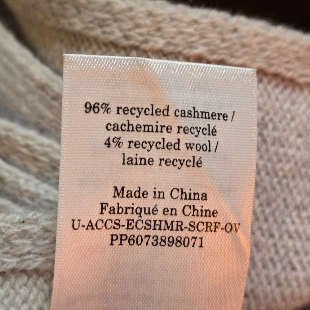 NWOT Everlane Knit Cashmere Scarf Grey - Picture 10 of 10